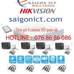 TRỌN GÓI 8 CAMERA HIKVISION 2.0 MP GIÁ RẺ_ANALOG_HD
