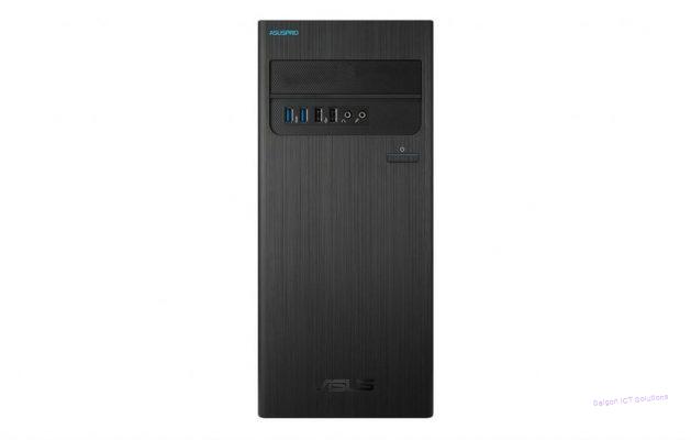 Đánh giá sơ bộ Máy tính để bàn/ PC Asus AsusPro D340MC (i3 8100/4GB/500GB/Linux) (D340MC-I38100002D) Thiết kế Máy tính để bàn Asus AsusPro D340MC có kích thước nhỏ gọn phù hợp bố trí ở văn phòng, nhà riêng. Kiểu dáng đơn giản, tinh tế với mặt trước là họa tiết vân phay xước tạo nên sự mạnh mẽ và cũng rất sang trọng. Logo AsusPro màu xanh nổi bật trên nền đen. Máy tính để bàn doanh nghiệp ASUSPRO được sản xuất với bo mạch chủ tốt nhất thế giới và sử dụng các tụ rắn cao cấp. Những thành phần chất lượng cao này cung cấp độ bền tối đa, tuổi thọ được cải thiện và hiệu suất nhiệt tăng cường.Asus AsusPro D340MC Hiệu năng Asus AsusPro D340MC được trang bị bộ vi xử lý với chip Intel Core i3 8100 3.60 GHz, 6MB. Con chip “Coffee Lake” đời mới này cho một hiệu năng vô cùng mạnh mẽ, cải thiện rõ ràng so với thế hệ đàn anh của mình là i3 7100, thậm chí ngay cả với i5-7400. Điện năng tiêu thụ rất thấp với kiến trúc 14nm đảm bảo máy luôn mát mẻ, tiết kiệm. Card đồ họa Intel UHD Graphics 630 phục vụ tốt nhu cầu chơi LOL, CSGO,… hoặc các phần mềm xử lý ảnh, video. Dung lượng RAM 4G DDR4 giúp đảm bảo xử lý các tác vụ thường ngày, chạy đa nhiệm trơn tru. Asus AsusPro D340MC Ổ đĩa cứng 500GB Asus AsusPro D340MC cho phép lưu trữ 500GB dung lượng. Với dung lượng này thì khả năng lưu trữ các dữ liệu là khá ổn tuy nhiên sau vài năm sử dụng sẽ dễ bị đầy. Nếu muốn nâng cấp SSD thì nó lắp được cả M.2 2280 PCle/Sata. Kết nối Asus AsusPro D340MC Máy tính để bàn Asus AsusPro D340MC được trang bị khá đầy đủ các cổng giao tiếp thông thường để kết nối với các thiết bị ngoại vi. Bao gồm: – 4 cổng USB 2.0, 4 cổng USB 3.0, COM; cổng PCI – D Sub, HDMI, LAN, VGA DVD-RW; cổng audio và micro 3.5mm... PC được cài sẵn hệ điều hành Linux.