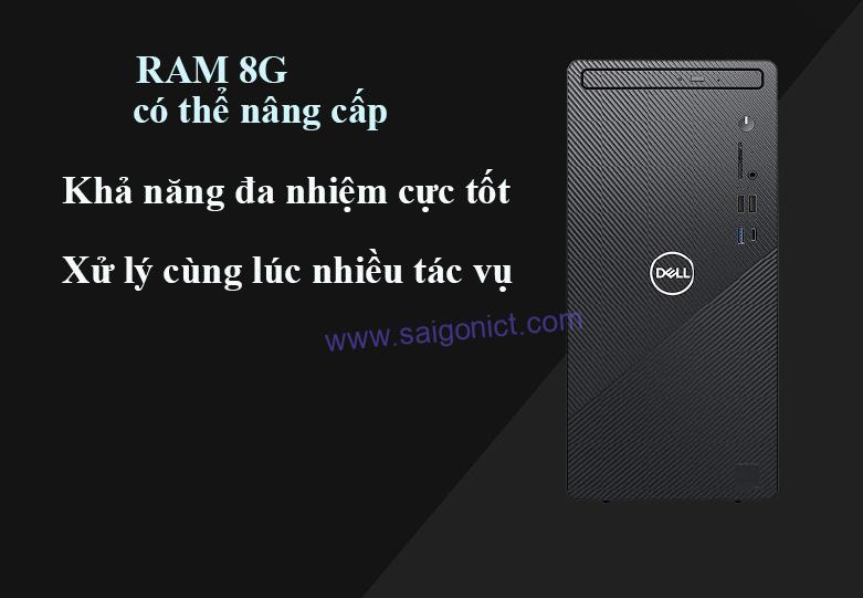 Máy Bộ Dell Inspiron 3881 i3-10100 - RAM 8G - 1TB 7200RPM - Giá rẻ