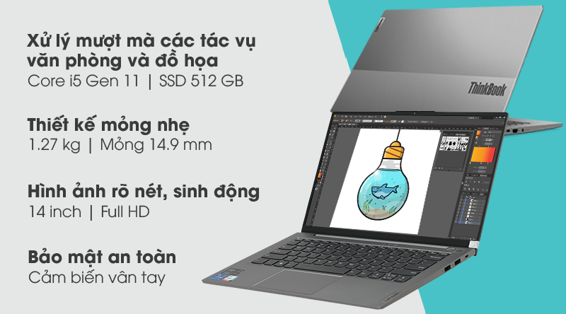 Laptop Lenovo ThinkBook 14s G2 ITL 20VA003RVN Laptop Lenovo ThinkBook 14s G2 ITL 20VA003RVN