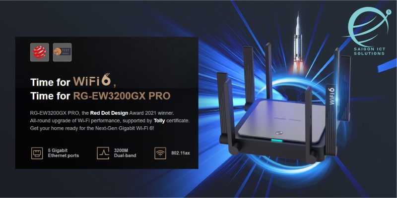 RG-EW3200GX Pro Bộ phát WiFi 6 Ruijie tốc độ AX 3200Mbps
