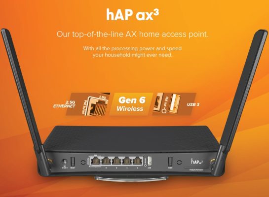 Router Mikrotik WiFi 6 hAP ax3