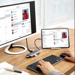 Bộ Chuyển USB Type-C To USB-HDM-VGA-LAN 80133