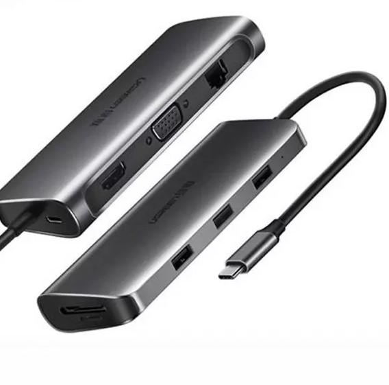 Cổng chuyển Ugreen 40873 Type-C USB-HDMI-LAN-VGA-SD-TF_6 Cổng chuyển Ugreen 40873 Type-C USB-HDMI-LAN-VGA-SD-TF