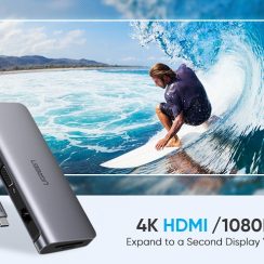 Cổng chuyển Ugreen 70490 Type-C to USB-HDMI-LAN-SD-TF