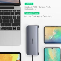 Bộ Chuyển USB Type-C To USB-HDM-VGA-LAN 80133