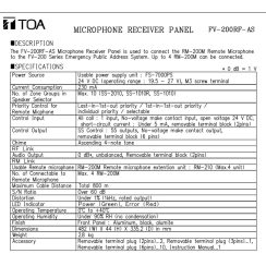 Bộ Micro chọn vùng TOA FV-200RF-AS