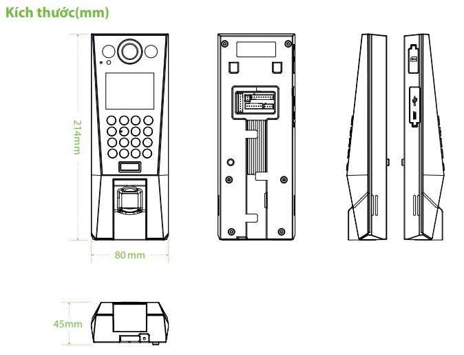 Máy chấm công ZKTeco F18 Pro_9 Máy chấm công ZKTeco F18 Pro