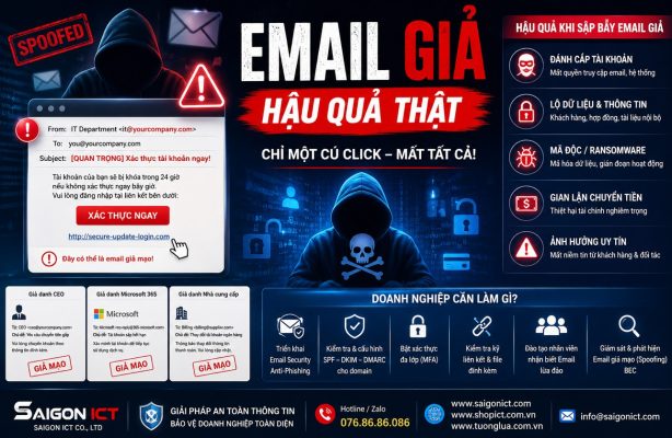CẢNH BÁO TẤN CÔNG QUA EMAIL NẶC DANH & GIẢ DANH