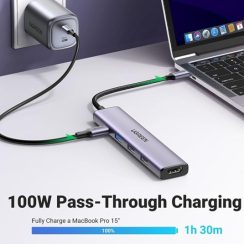 Hub chuyển đổi Type-C Ugreen 15495 | 5 in 1